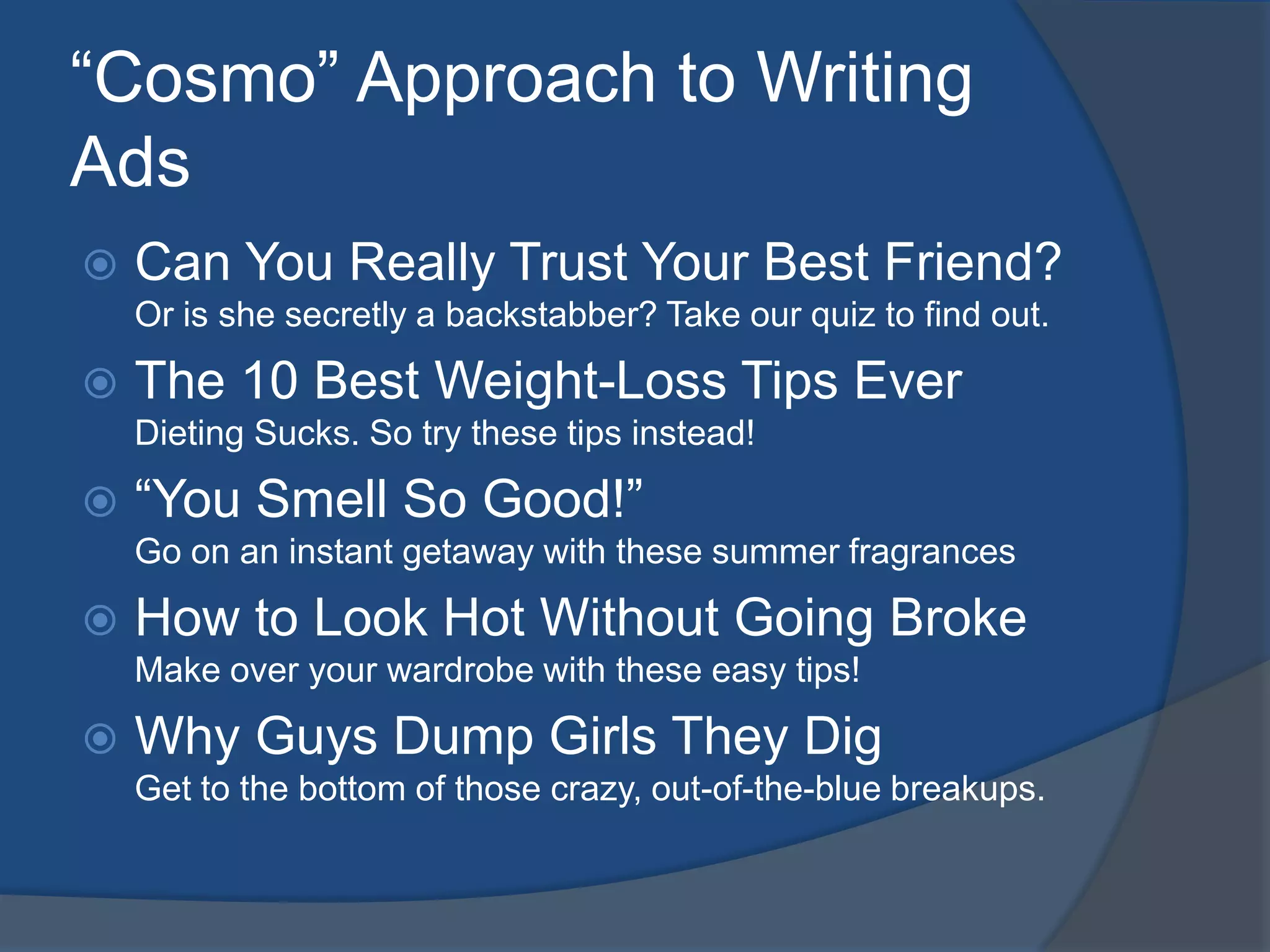 Capitalize to convey message