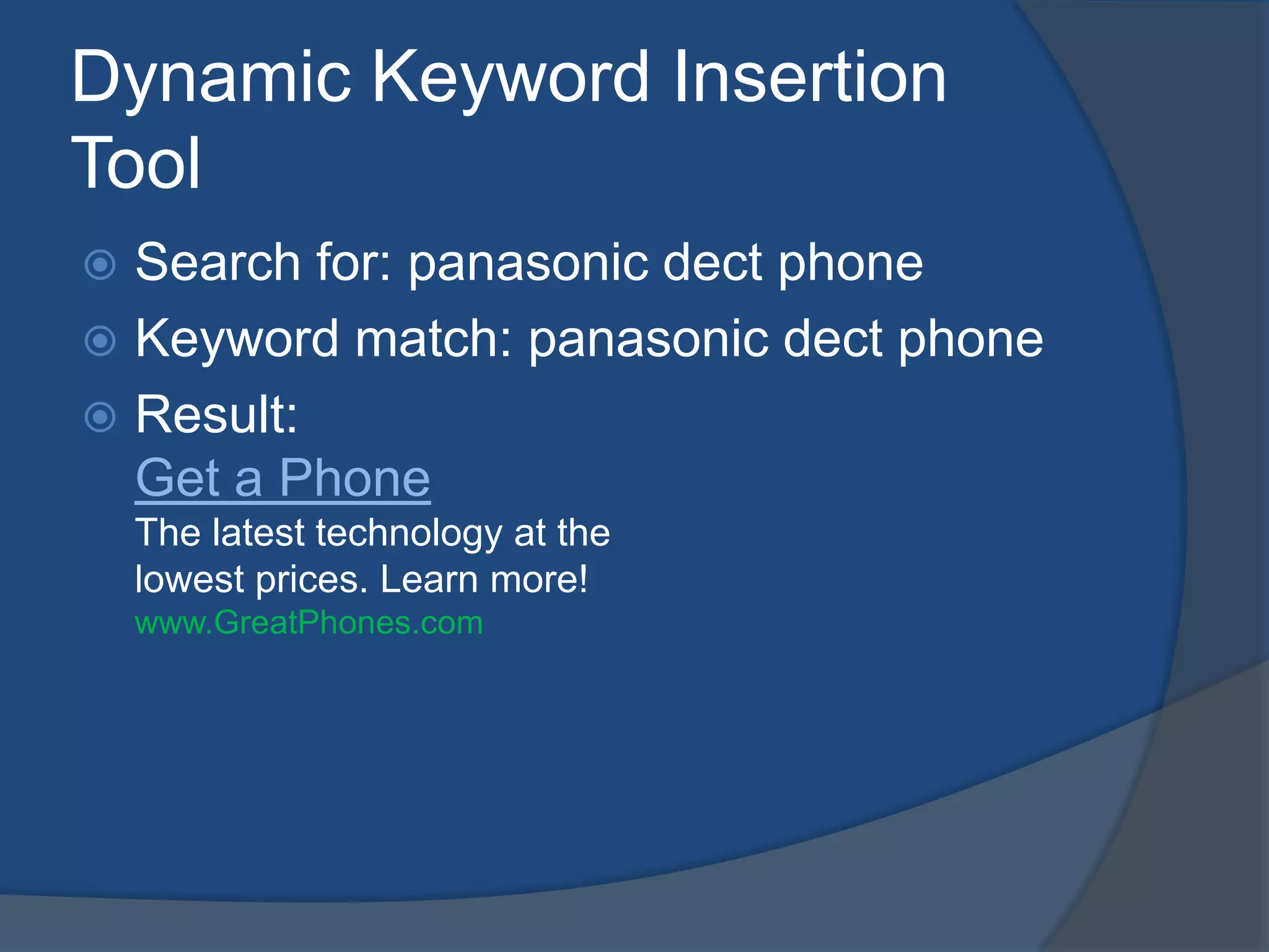 Sample Ads & Click-ThrusWhich ad has a higher click-thru?Stop cold calling foreverSmall business marketing system.Free report and 2 chapter download.www.leadsintogold.comCold calling not working?Discover a powerful alternative.Free report and 2 chapter download.www.LeadsIntoGold.com