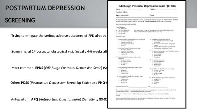 Pospartum depression