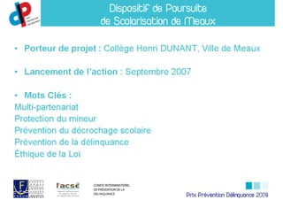 Prix Prévention Délinquance 2009