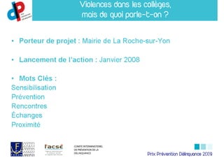 Prix Prévention Délinquance 2009