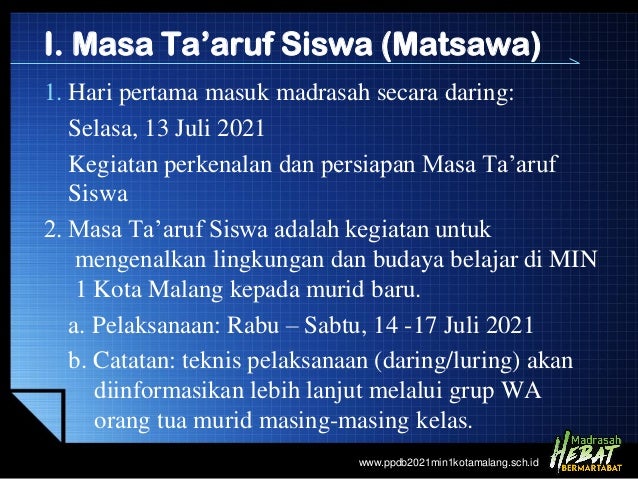 Ppdb 2021 Min 1 Kota Malang
