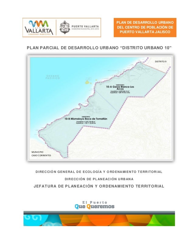 Plan Parcial De Desarrollo Urbano Distrito 10 De Puerto Vallarta
