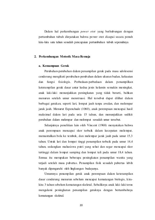 Pertumbuhan fisik & motorik anak usia dini, kanak-kanak 