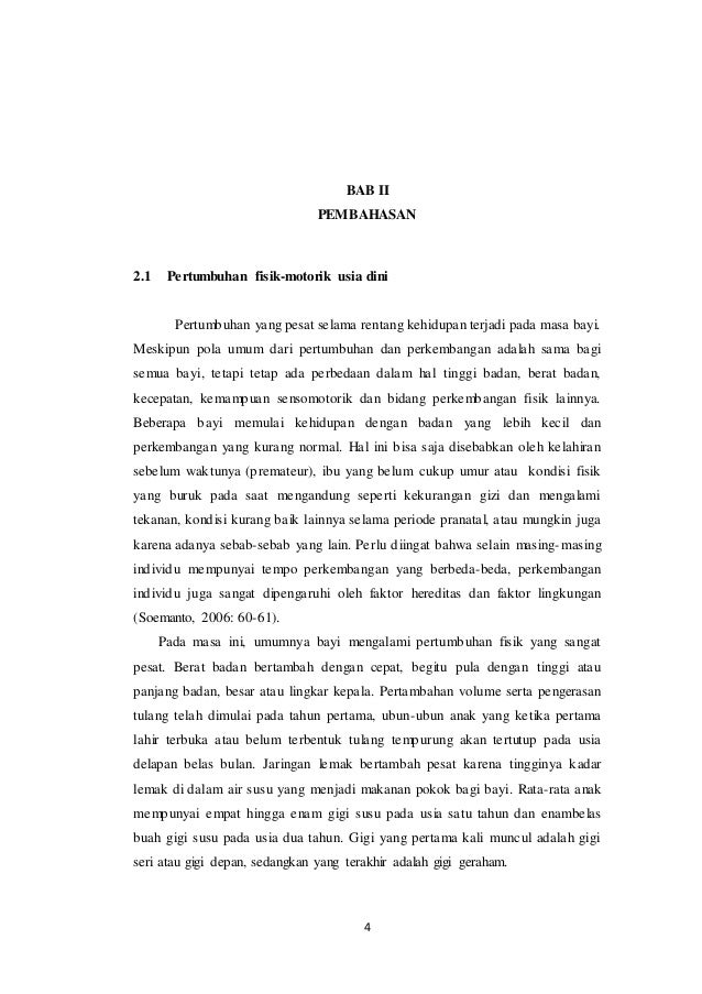Pertumbuhan Fisik Motorik Anak Usia Dini Kanak Kanak Dan Masa Rema