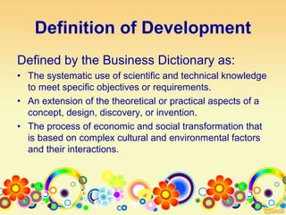 The Nature and Meaning of Development | PDF