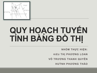 QUY HOẠCH TUYẾN
TÍNH BẰNG ĐỒ THỊ
NHÓM THỰC HIỆN:
KIỀU THỊ PHƢƠNG LOAN
VÕ TRƢƠNG THANH QUYÊN
HUỲNH PHƢƠNG THẢO
 