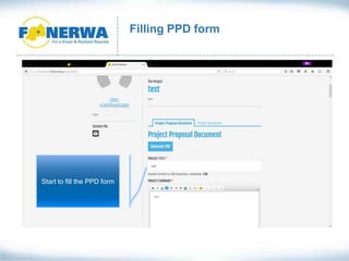 Filling PPD form
Start to fill the PPD form
 
