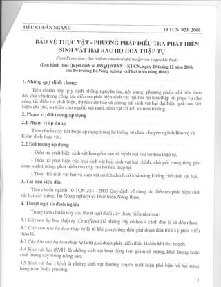 PHƯƠNG PHÁP ĐIỀU TRA DỊCH HẠI TRÊN CÂY RAU