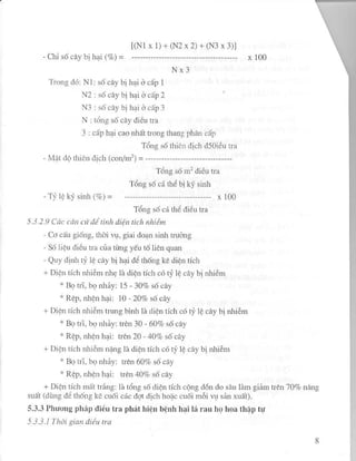 PHƯƠNG PHÁP ĐIỀU TRA DỊCH HẠI TRÊN CÂY RAU