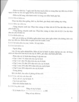 PHƯƠNG PHÁP ĐIỀU TRA DỊCH HẠI TRÊN CÂY RAU