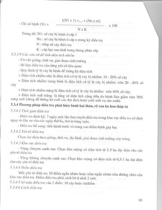 PHƯƠNG PHÁP ĐIỀU TRA DỊCH HẠI TRÊN CÂY RAU