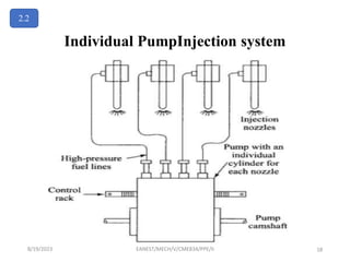 Individual PumpInjection system
2.2
8/19/2023 EANEST/MECH/V/CME834/PPE/II 18
 