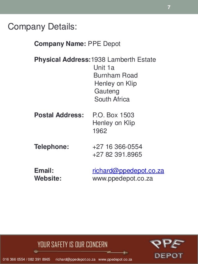 Ppe depot company profile 1