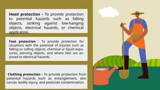 Protection For Objects PERSONAL PROTECTIVE EQUIPMENT FOR AGRICULURE | PPTX