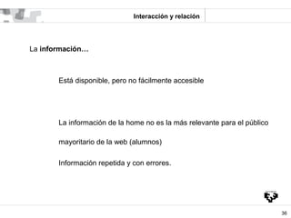 Interacción y relación




La información…



       Está disponible, pero no fácilmente accesible




       La informaci...