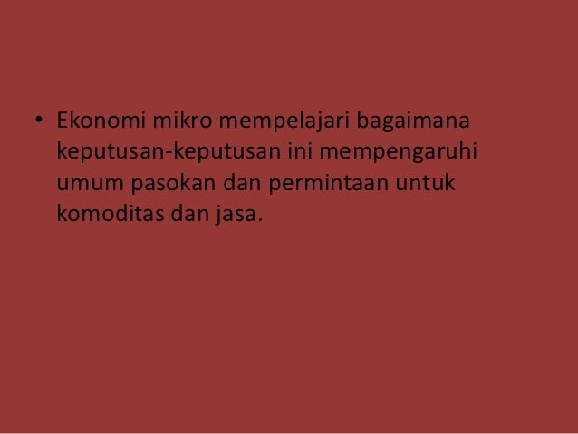 Ekonomi mikro makro