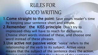 Rules of good writing in business world. power point presentation. | PPTX