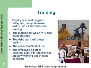 Ppe Training Instructions.pdf PPE PPT hseprof.com.pdf hueueisiakjshsjkd | PDF