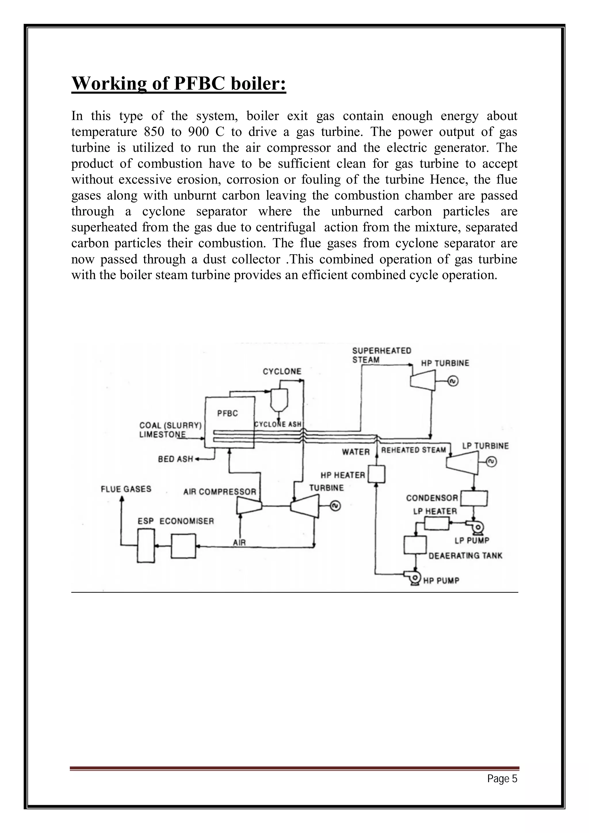 PRESSURIZED FLUIDIZED BED COMBUSTION BOILER PDF