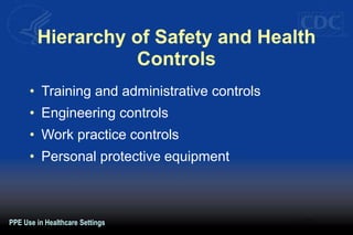 CDC Guidance For PPE in Healthcare settings | PPT