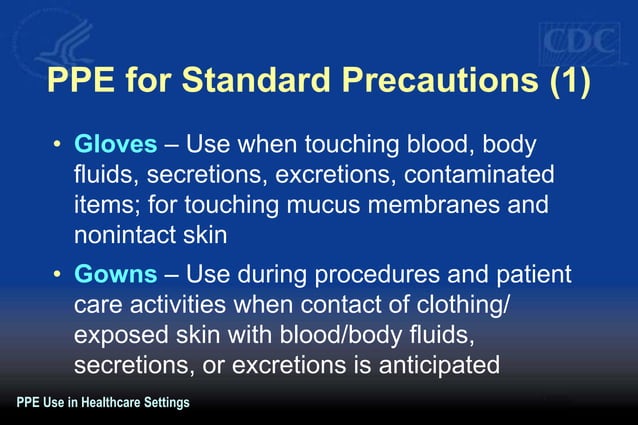 Ppe First Aid Examples presentation Personal Protective Equipment (PPE).ppt | First Aid | Injuries