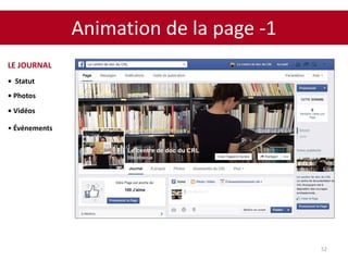 Animation de la page -1
52
LE JOURNAL
• Statut
• Photos
• Vidéos
• Événements
 