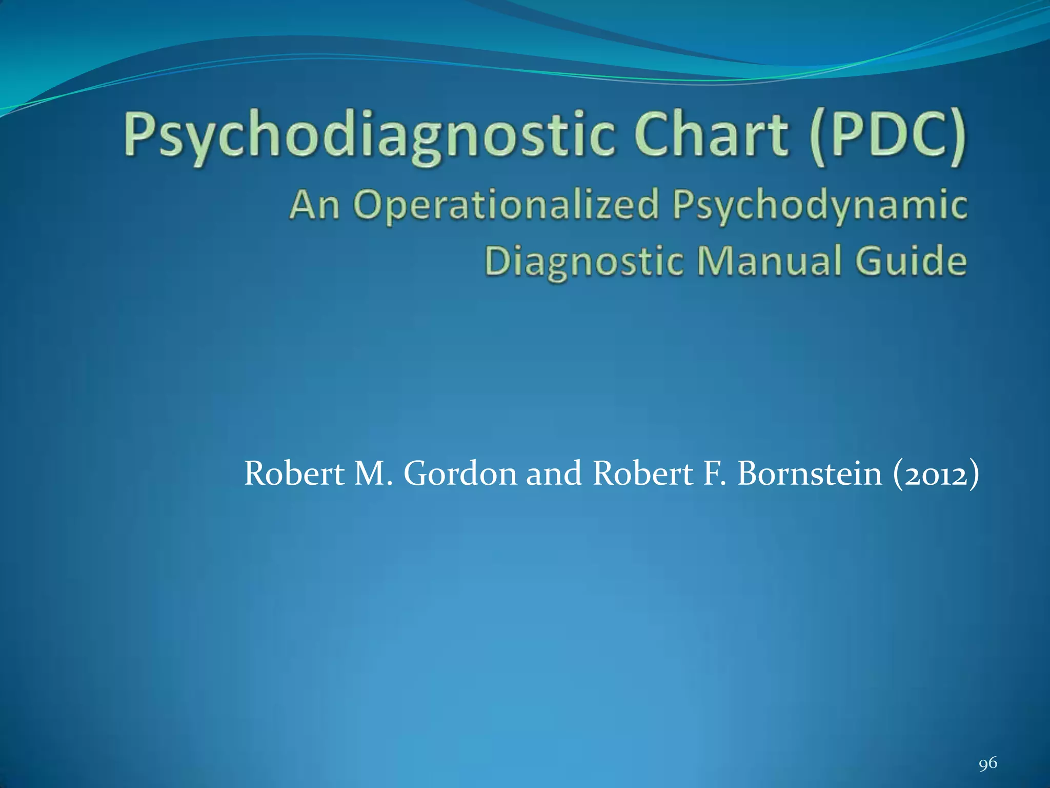 Robert M. Gordon and Robert F. Bornstein (2012)
96
 