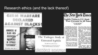 Research ethics (and the lack thereof)
 