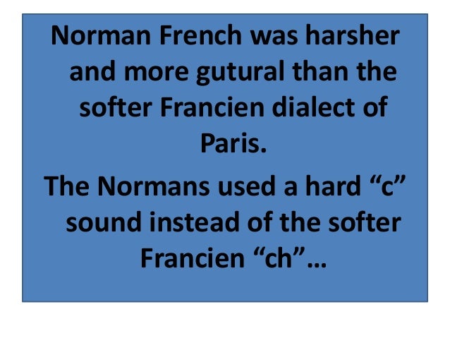 how did french influence the english language
