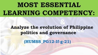 Ppg Module 5 PPG-5TH COMPETENCY (Historical Development of Philippine Governance and ...