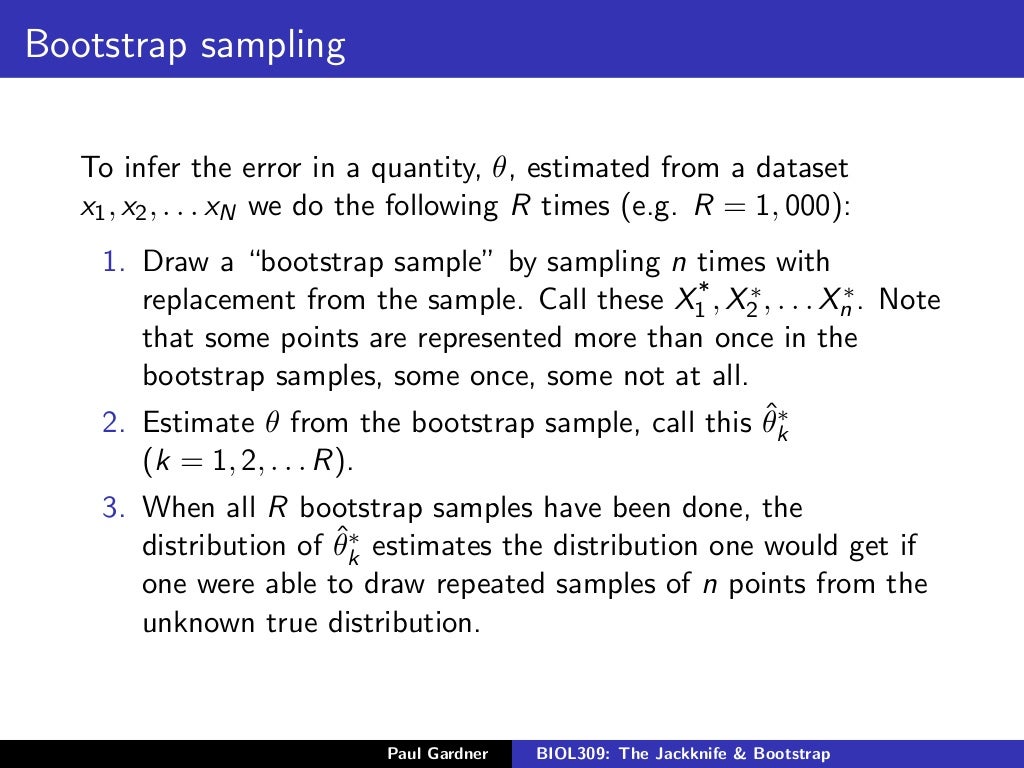 The jackknife and bootstrap