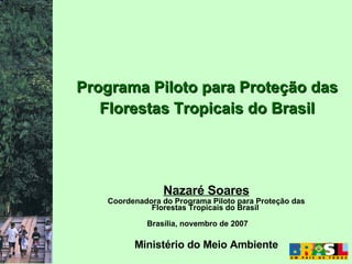 [object Object],[object Object],[object Object],[object Object],Programa Piloto para Proteção das Florestas Tropicais do Brasil 