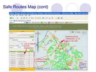 Safe Routes Map (cont) 