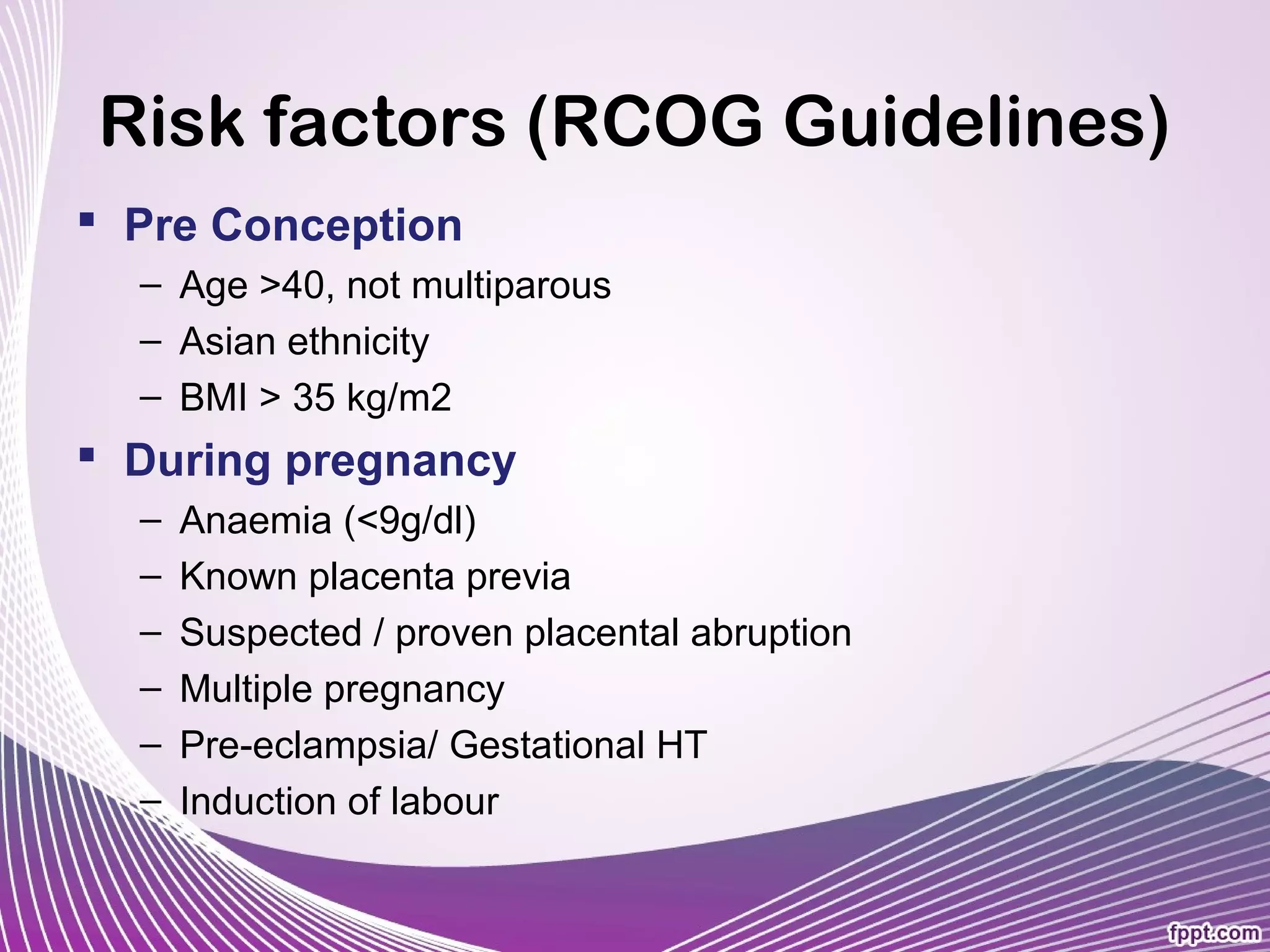Pph Rcog Guidelines.pdf Post Partum Hemorrhage in ED | PPT