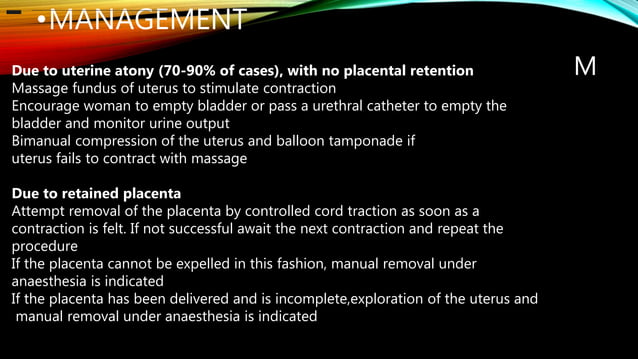 Post Partum Haemorrhage (B-Lynch, Stepwise uterine devascularization) | PPT