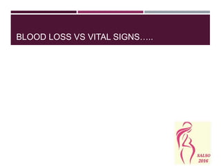 BLOOD LOSS VS VITAL SIGNS…..
 