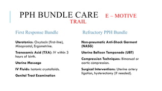 postpartum haemorrhage diagnosis pph drill management | PPTX