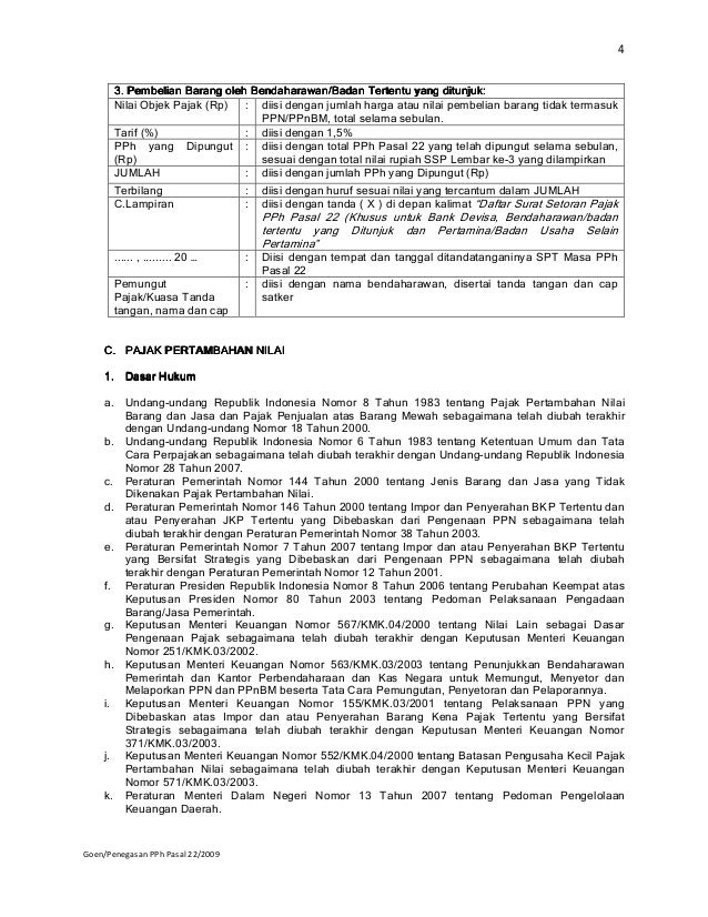 Pph 22 dan ppn bendahara