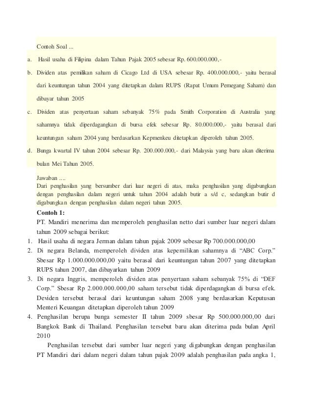 Perhitungan Pph Pasal 24