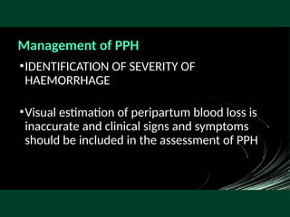 Pph Rcog Guidelines.pdf PPH final.pptx managment of PPH according to RCOG | PPTX