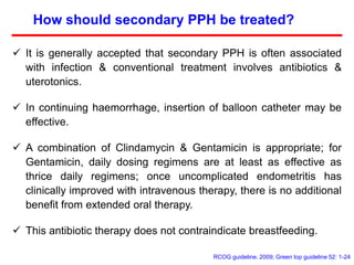 Pph Rcog Guidelines.pdf Management of Post-partum hemorrhage (PPH) | PPTX