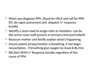 PPH MANAGEMENT.pptx for obstetrics emergencies | PPTX