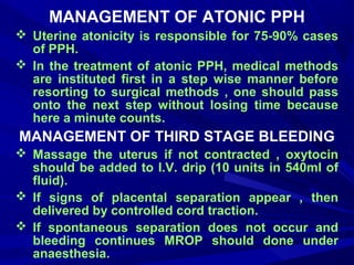 Pph managment rabi | PPT