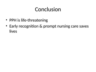 Comprehensive Nursing Management of Postpartum Hemorrhage (PPH) for ...