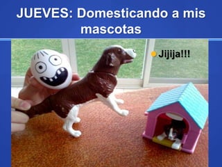 JUEVES: Domesticando a mis
        mascotas
                   Jijija!!!
 