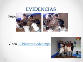 EVIDENCIAS
Fotos
Video ..Picturesvideo.mp4
 