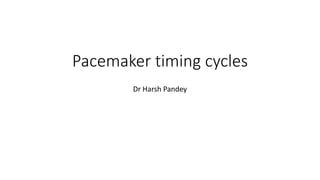 Pacemaker timing cycles
Dr Harsh Pandey
 