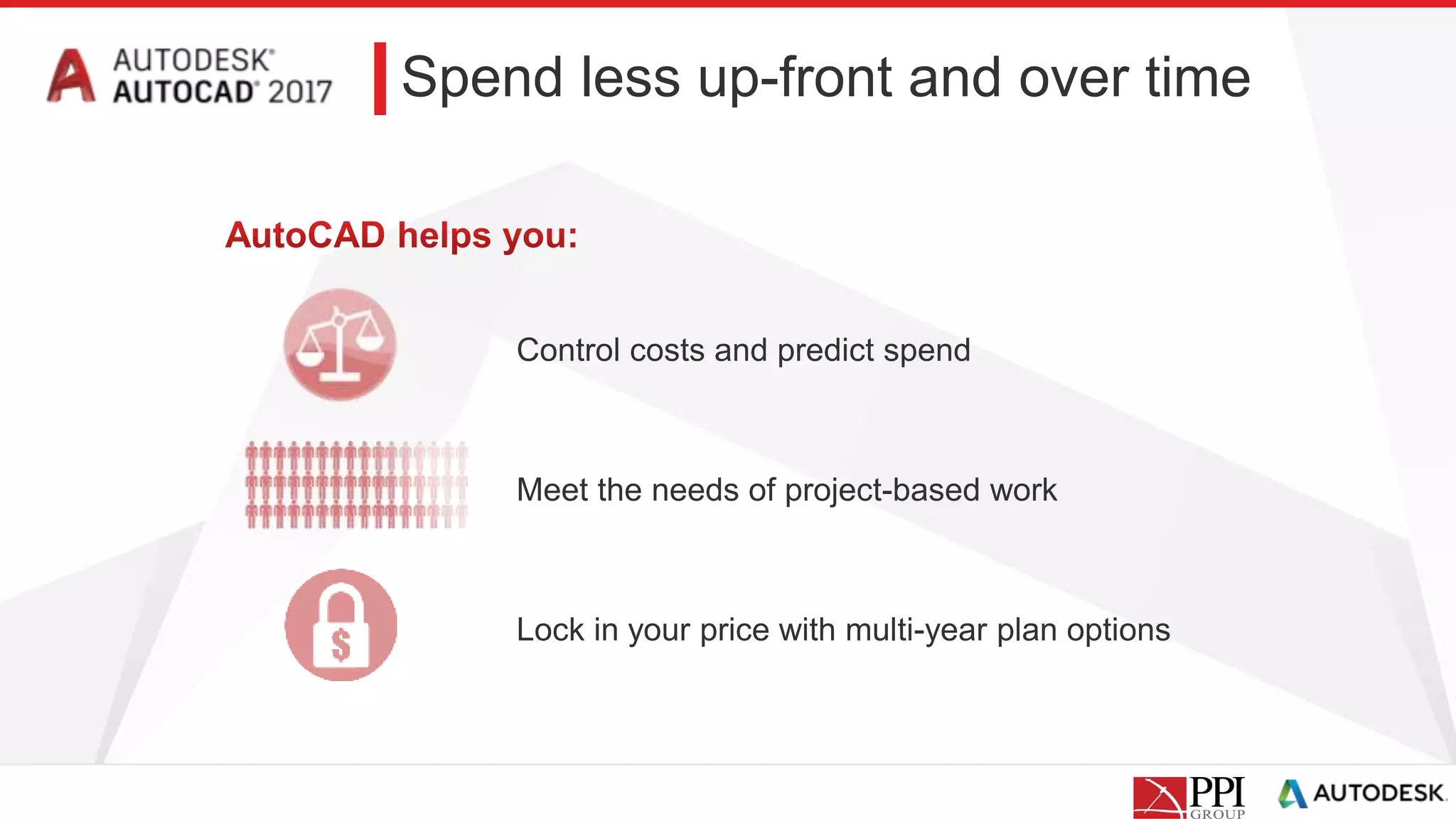 Control costs and predict spend
Meet the needs of project-based work
Lock in your price with multi-year plan options
Spend less up-front and over time
 