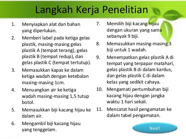 Laporan Penelitian Tentang Kacang Hijau Seputar Laporan